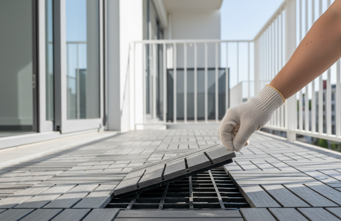 手で簡単に取り外せるモダンなジョイントタイル