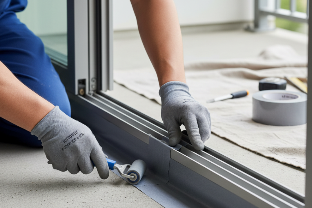 プロの業者による丁寧な防水テープ施工